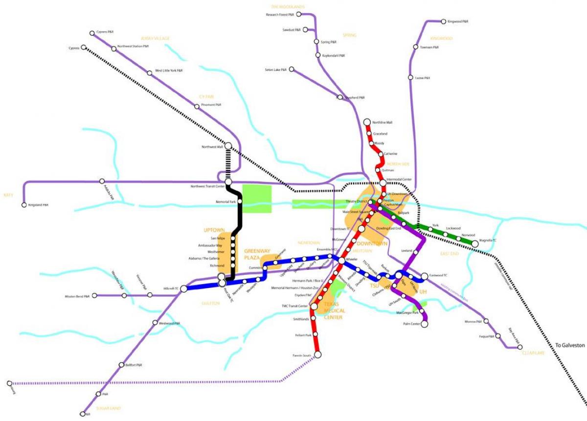 метро Раил Хјустон мапи