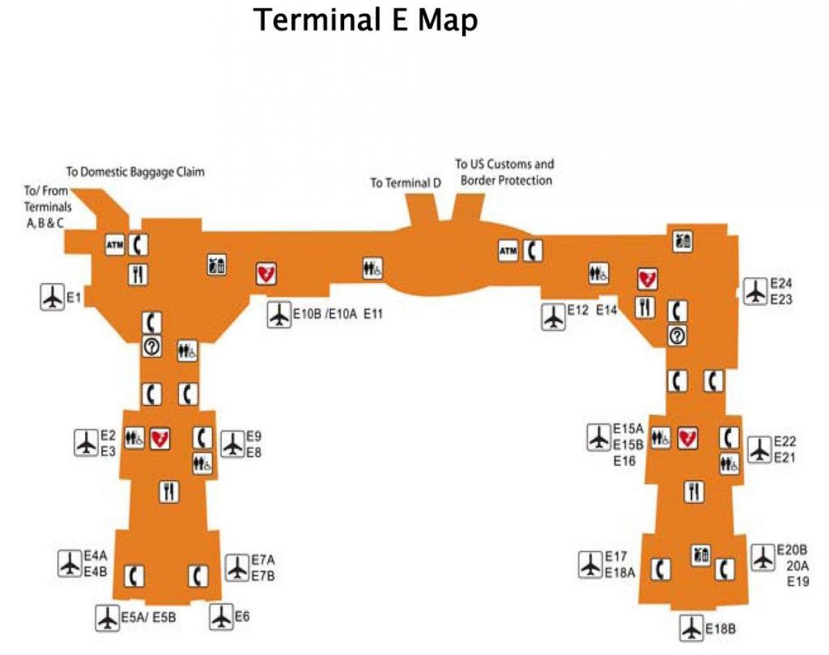 Хјустон аеродром терминал е-карти