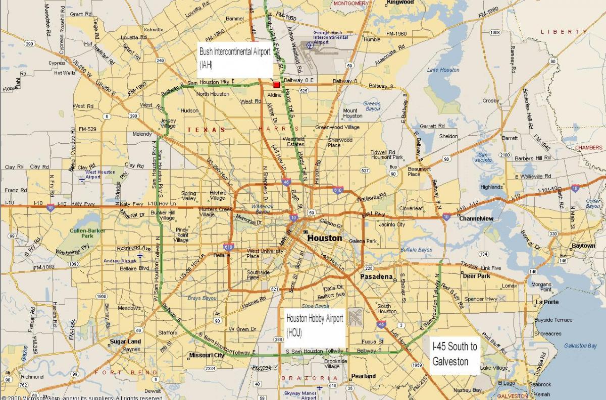 карта метро Хјустон
