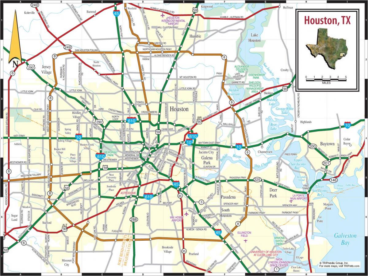 град Хјустон мапи