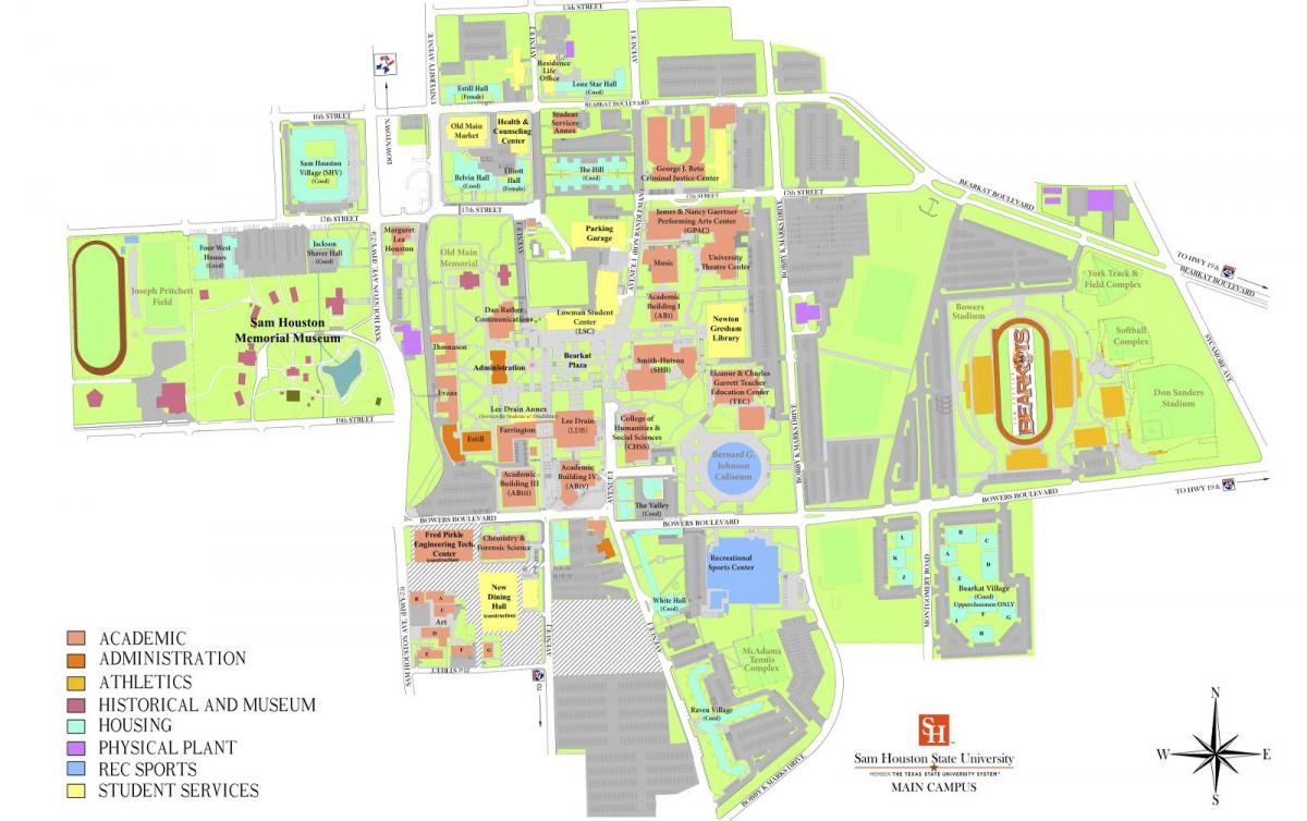 универзитет у Хјустону мапи