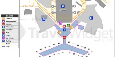 Карта Хјустон аеродром
